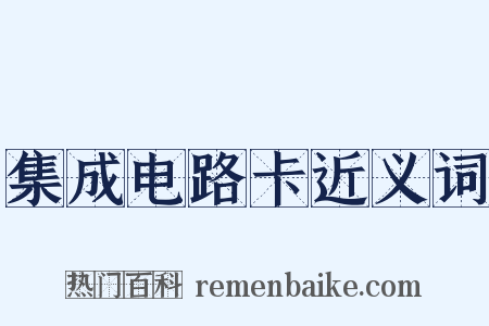 集成电路卡近义词是什么意思的图片